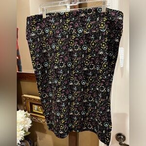 LuLaRoe 2X Floral Midi Cassie Skirt